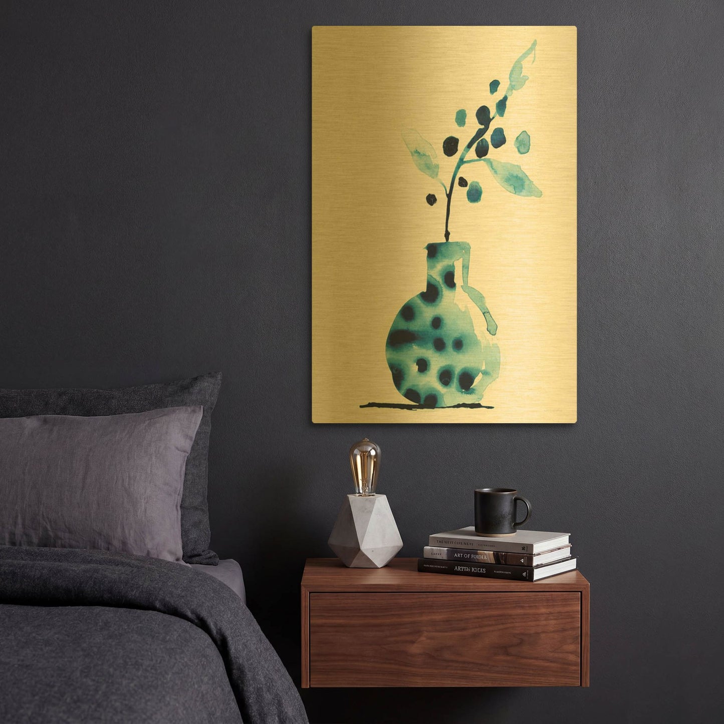 'Wild Berries' By Kamdon Kreations Gold Metal Wall Art