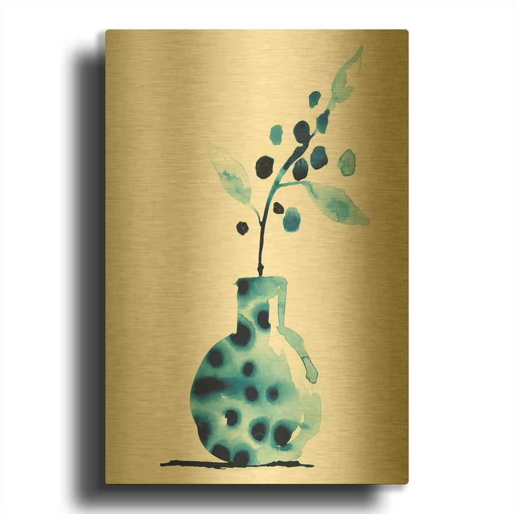 'Wild Berries' By Kamdon Kreations Gold Metal Wall Art