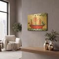 'Nautical Ties' By Kamdon Kreations Gold Metal Wall Art