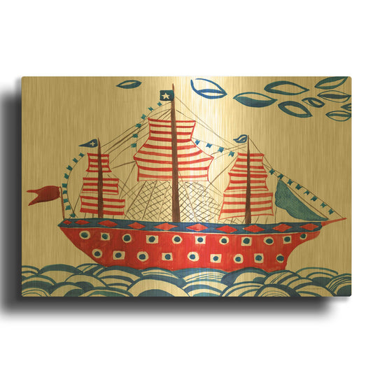 'Nautical Ties' By Kamdon Kreations Gold Metal Wall Art