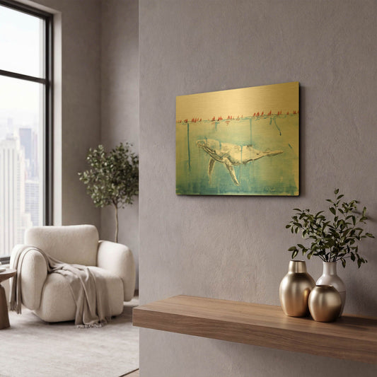 'Edging Forward' By Kamdon Kreations Gold Metal Wall Art