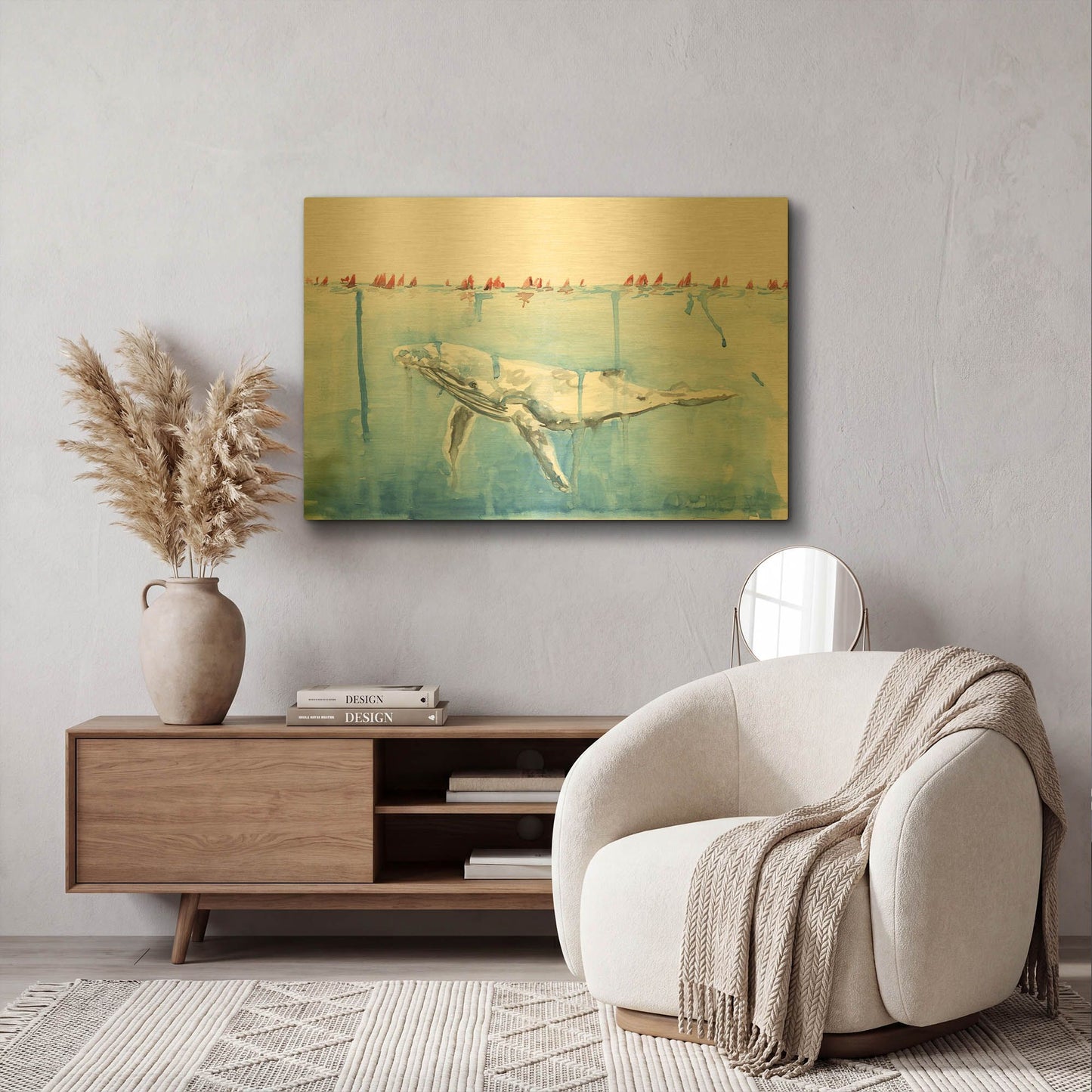 'Edging Forward' By Kamdon Kreations Gold Metal Wall Art