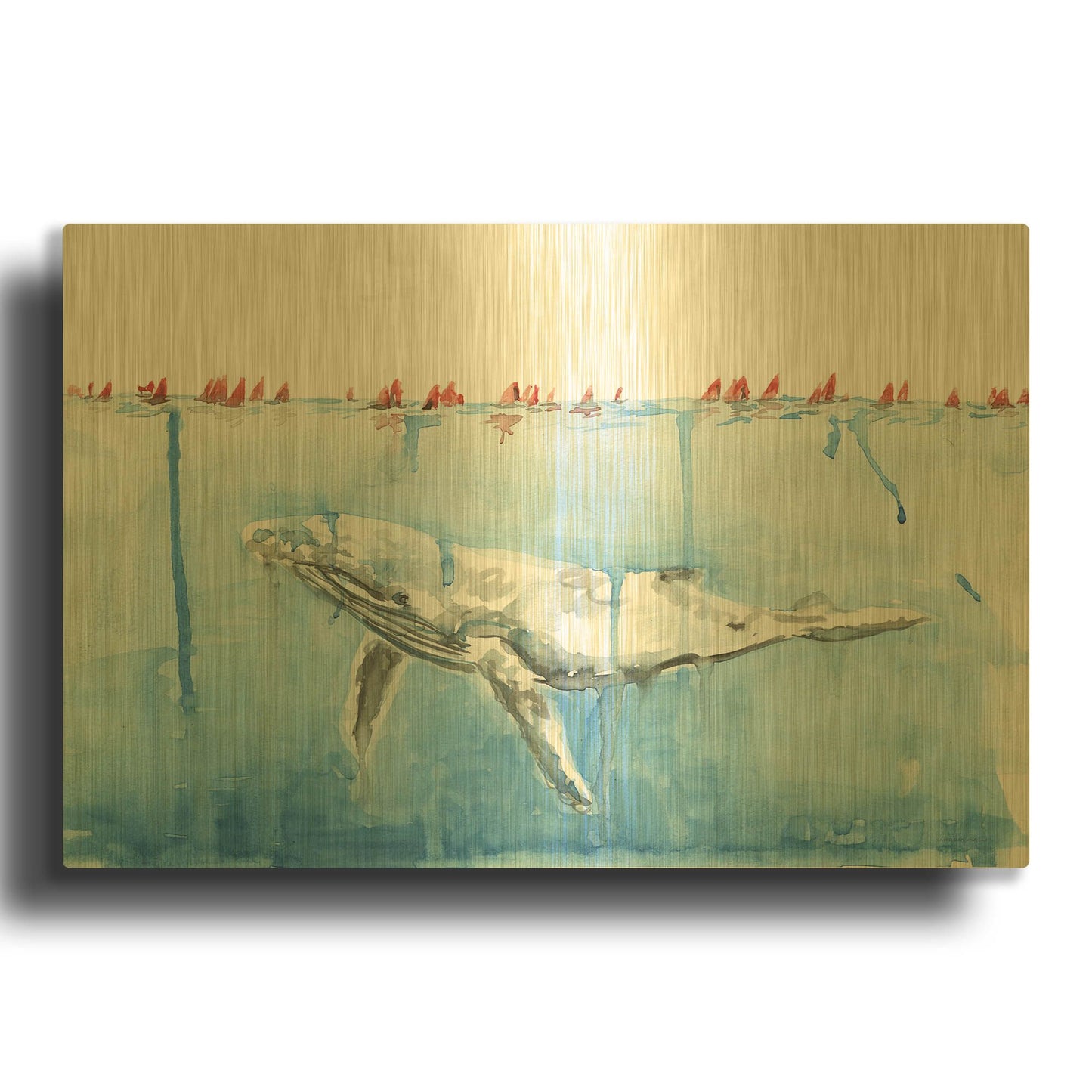 'Edging Forward' By Kamdon Kreations Gold Metal Wall Art