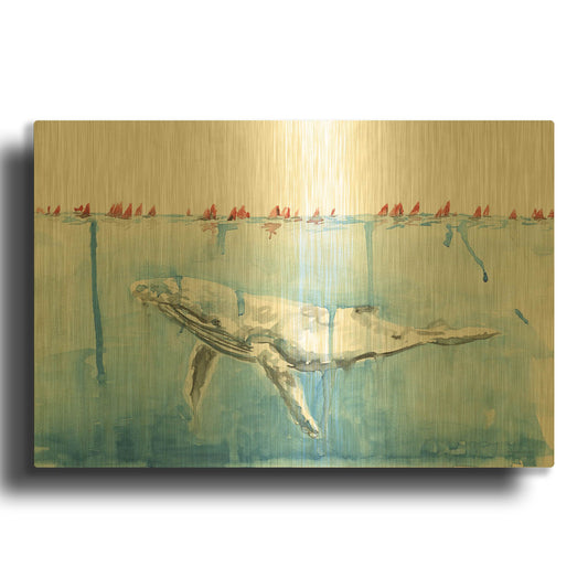 'Edging Forward' By Kamdon Kreations Gold Metal Wall Art