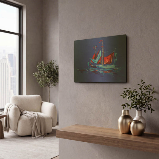 'Port and Starboard' By Kamdon Kreations Gold Metal Wall Art
