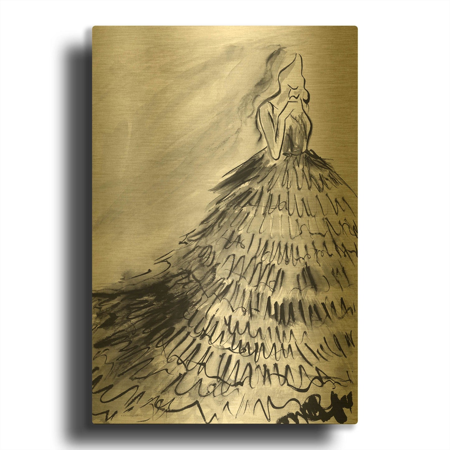 'At a Glance' By Kamdon Kreations Gold Metal Wall Art