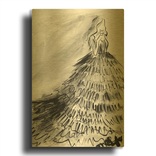 'At a Glance' By Kamdon Kreations Gold Metal Wall Art