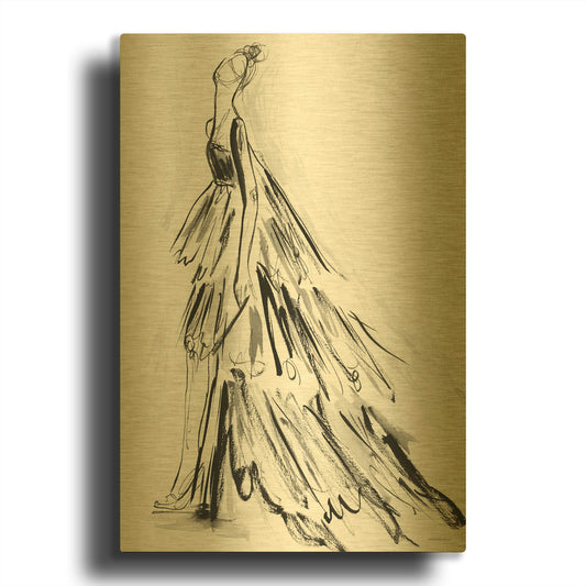 'I Have Nothing to Wear' By Kamdon Kreations Gold Metal Wall Art