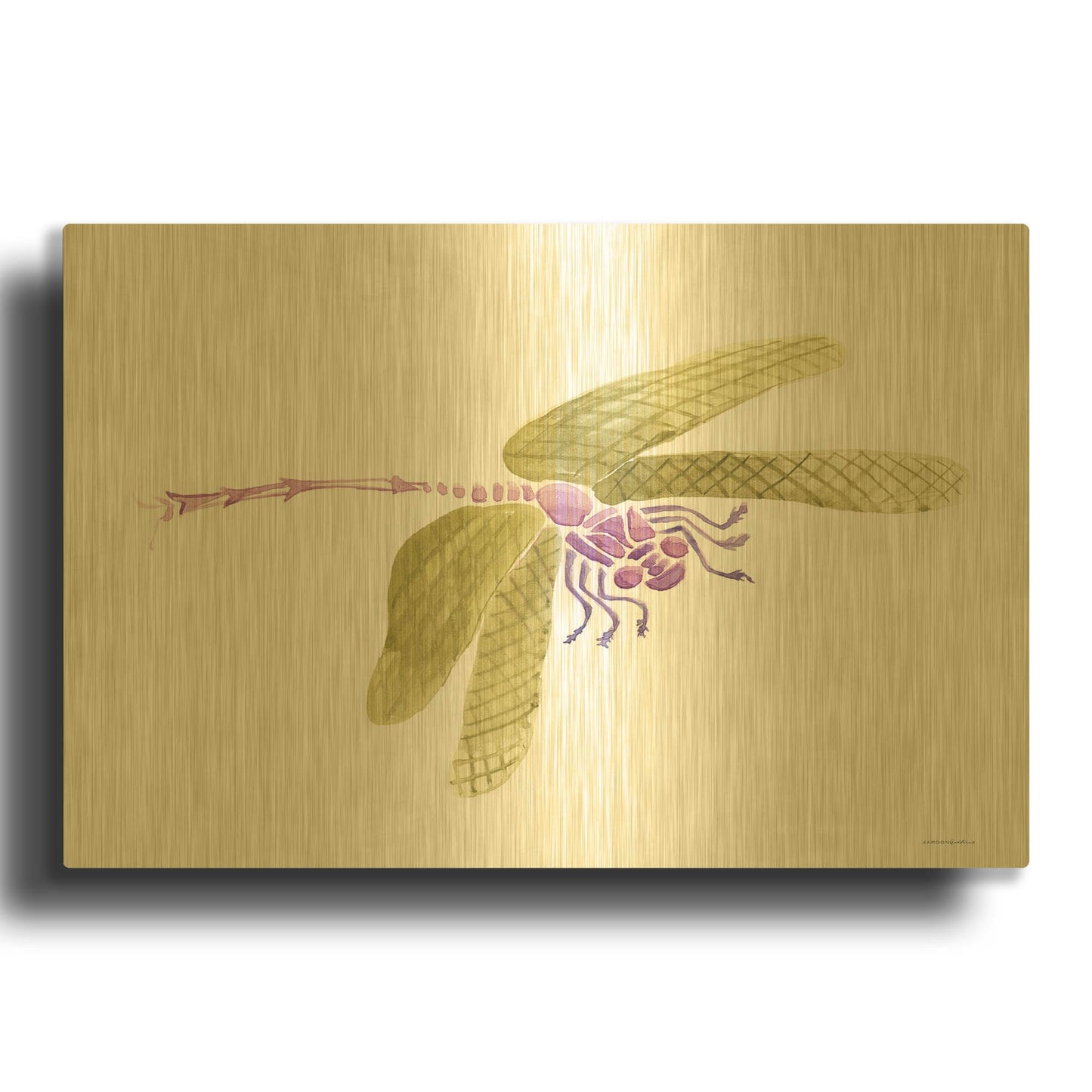 'Dragon Lady' By Kamdon Kreations Gold Metal Wall Art