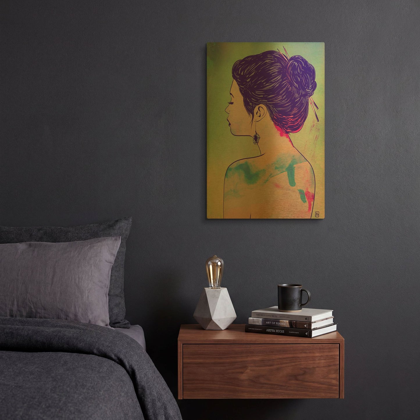 'Colors' By Giuseppe Cristiano Gold Metal Wall Art
