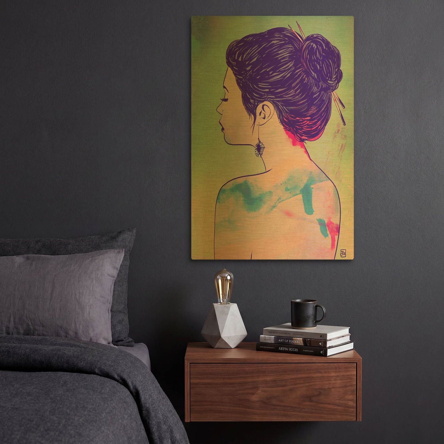 'Colors' By Giuseppe Cristiano Gold Metal Wall Art