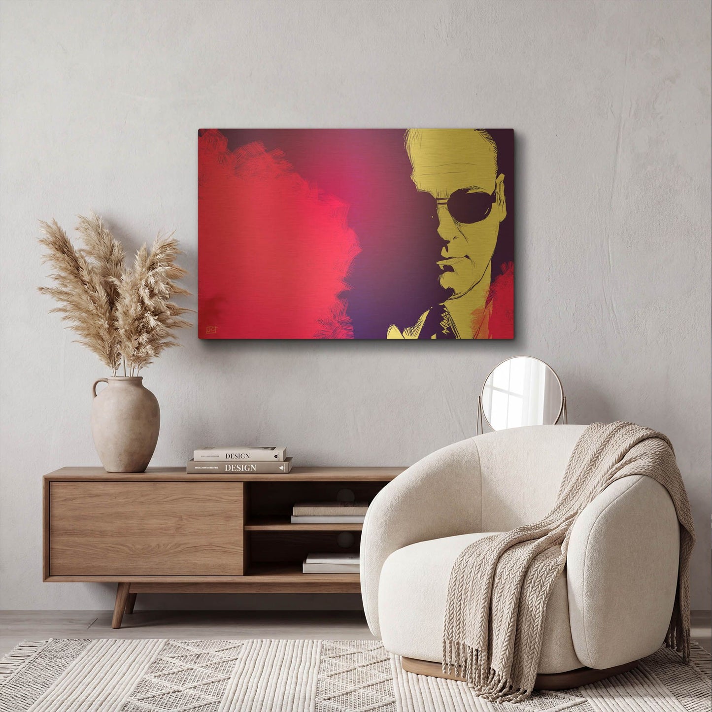 'JGandolfini' By Giuseppe Cristiano Gold Metal Wall Art