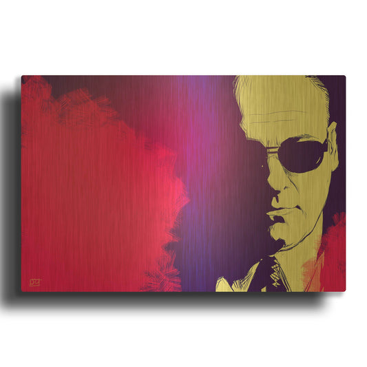 'JGandolfini' By Giuseppe Cristiano Gold Metal Wall Art