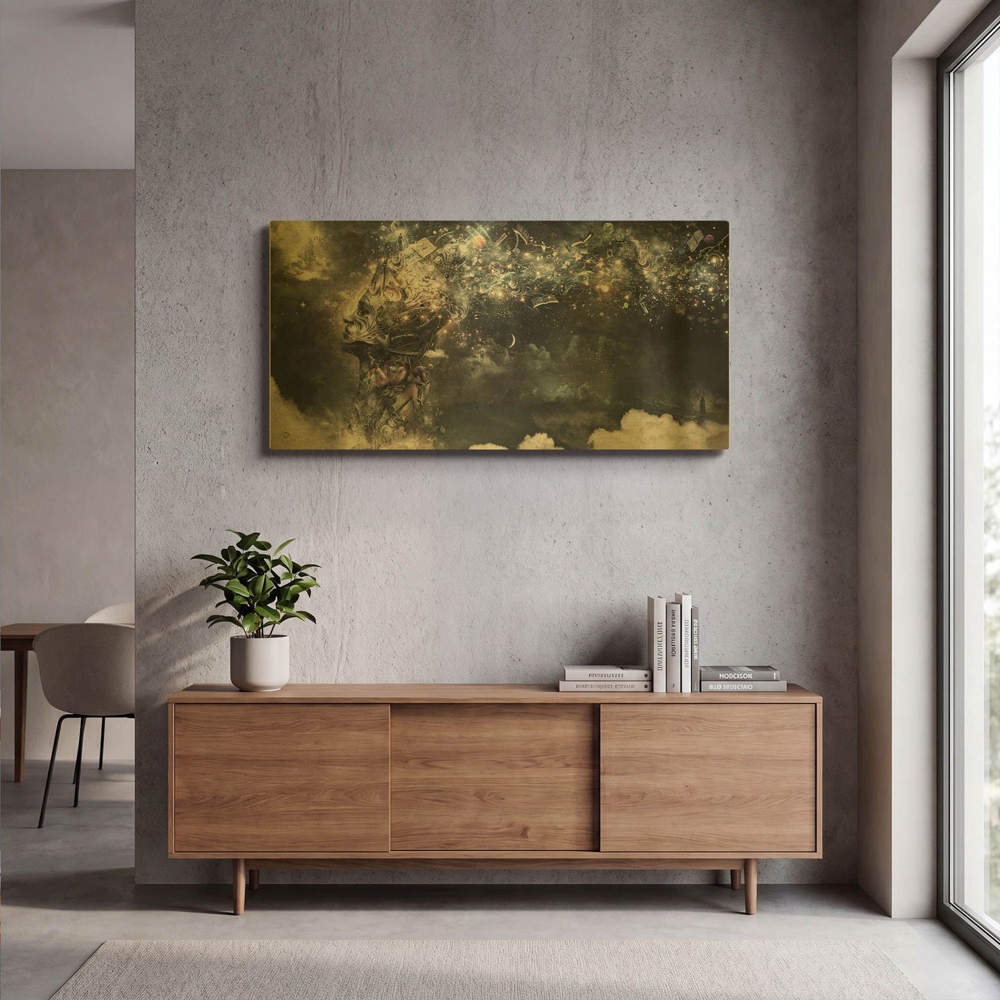 'Coma' By Cameron Gray Gold Metal Wall Art