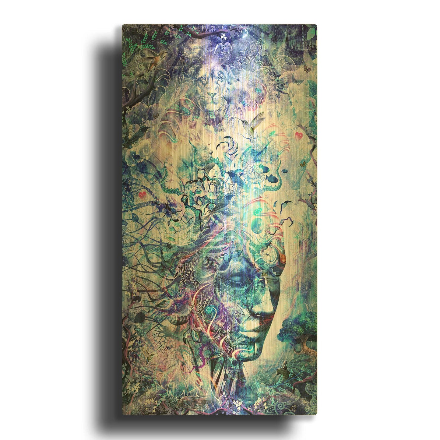 'Dreams of Unity' By Cameron Gray Gold Metal Wall Art