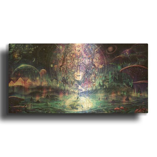 'Quest For The Peak Experience' By Cameron Gray Gold Metal Wall Art