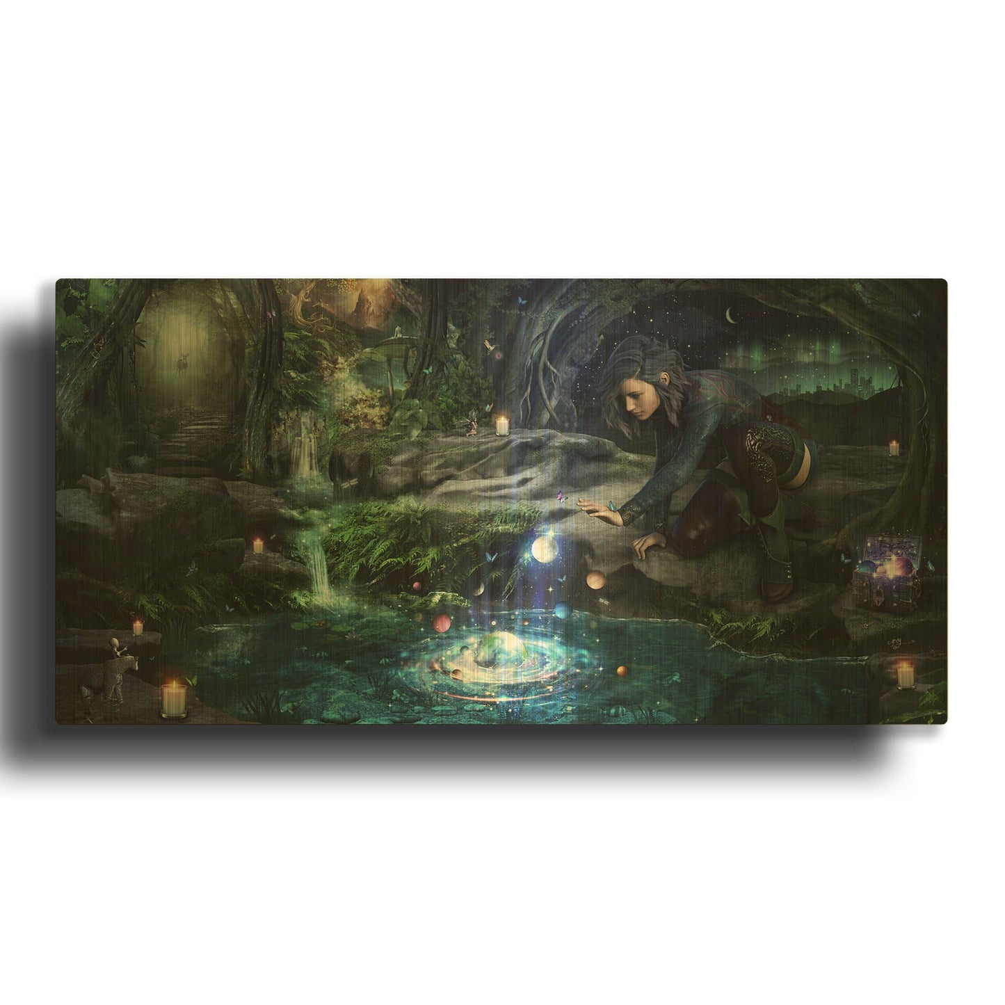 'The Collector' By Cameron Gray Gold Metal Wall Art