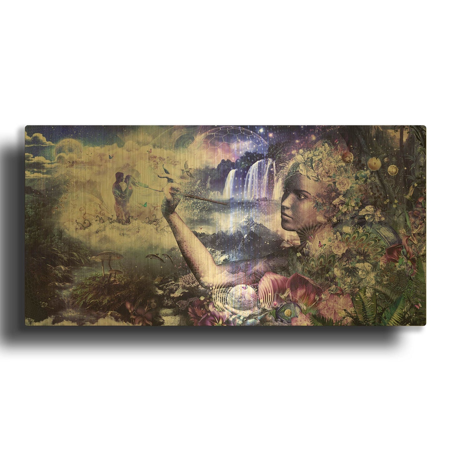 'The Painter' By Cameron Gray Gold Metal Wall Art