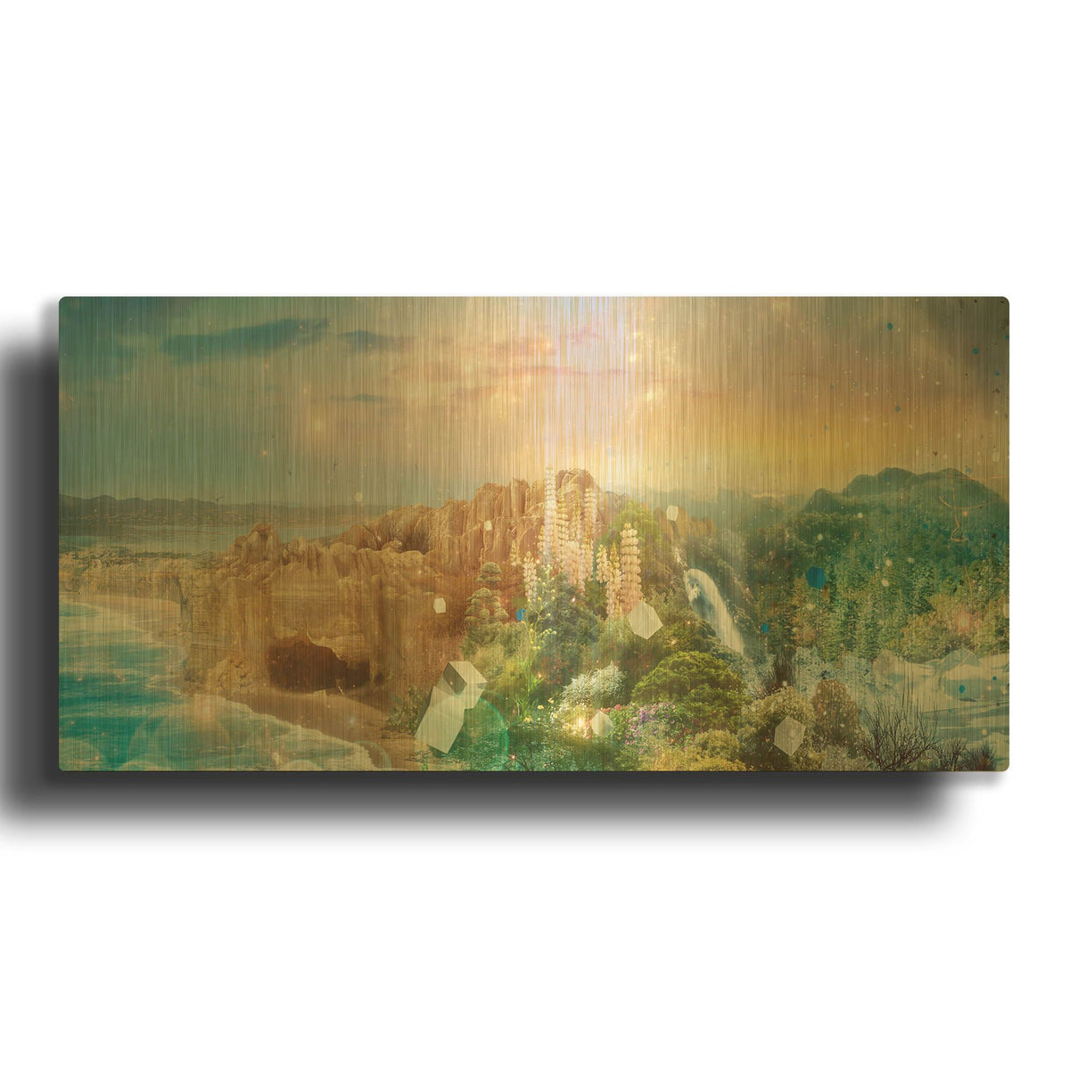 'Press Start' By Mario Sanchez Nevado Gold Metal Wall Art