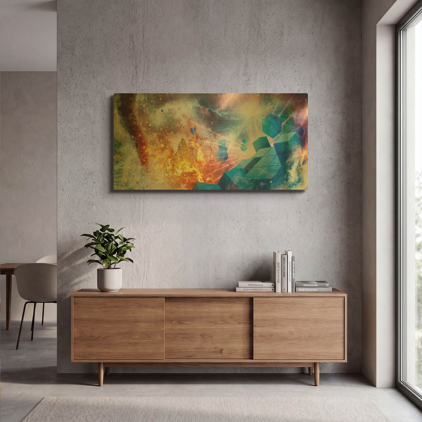 'Press Start 2' By Mario Sanchez Nevado Gold Metal Wall Art