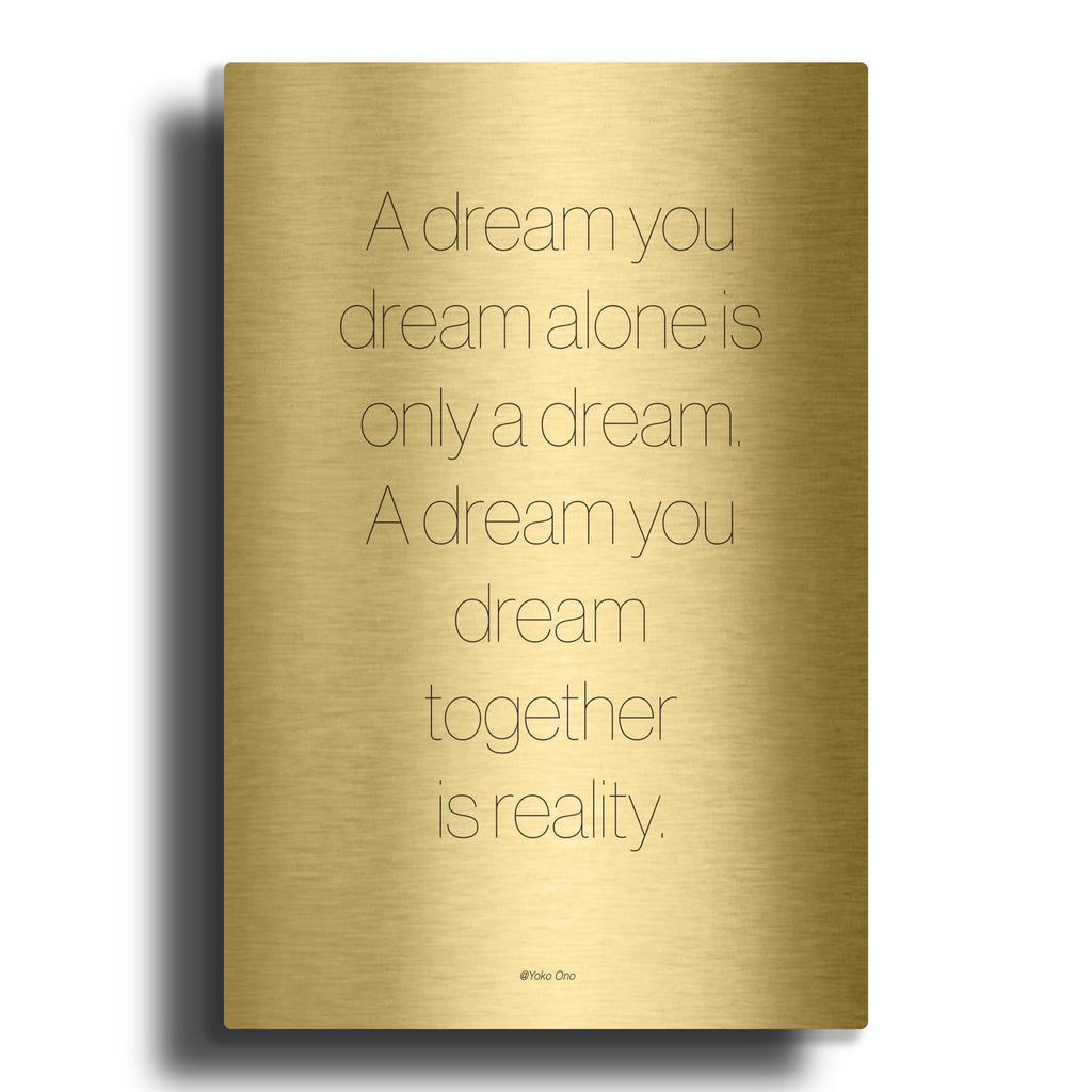 'A Dream' By Design Fabrikken Gold Metal Wall Art
