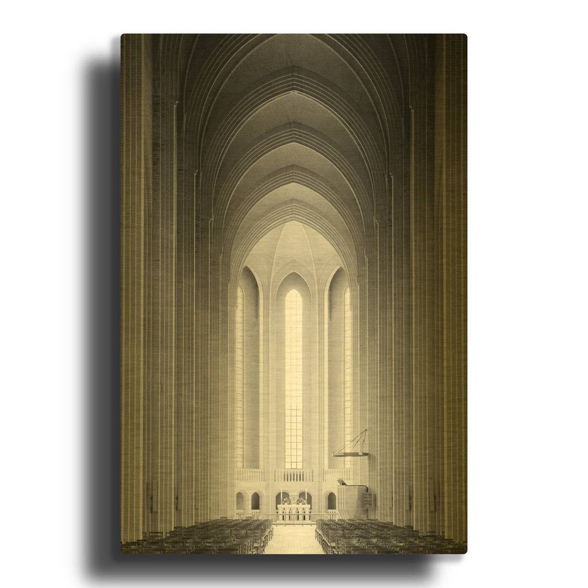 'Architecture 4' By Design Fabrikken Gold Metal Wall Art