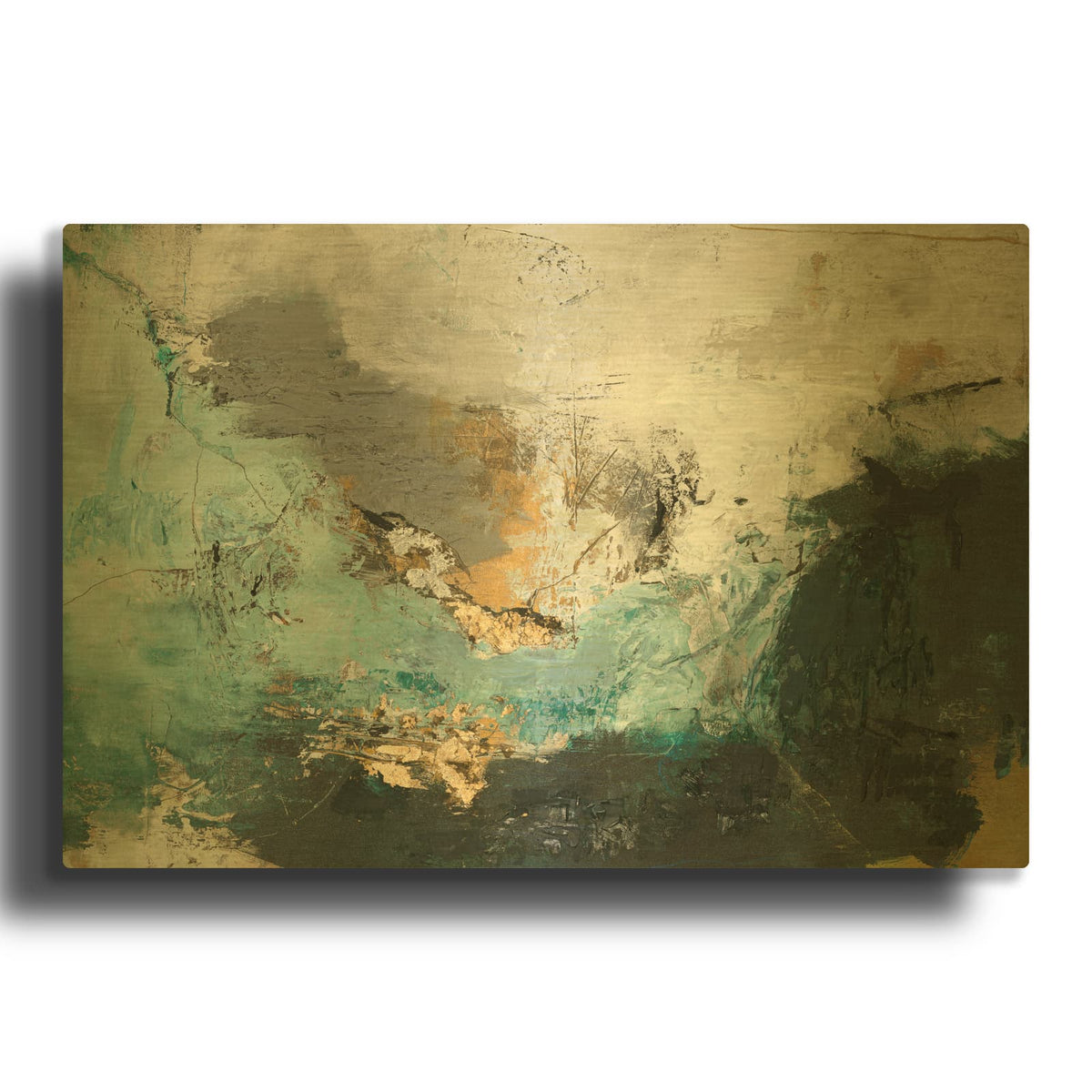 'Arctic Green' By Design Fabrikken Gold Metal Wall Art