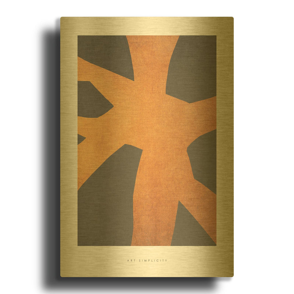'Art Simplicity 2' By Design Fabrikken Gold Metal Wall Art