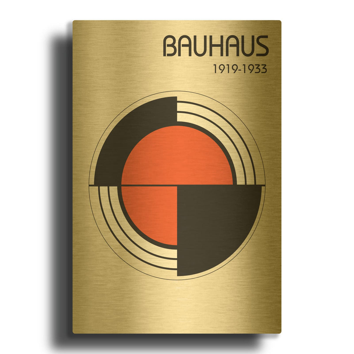 'Bauhaus 1' By Design Fabrikken Gold Metal Wall Art