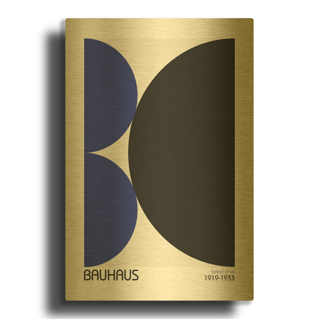 'Bauhaus 3' By Design Fabrikken Gold Metal Wall Art
