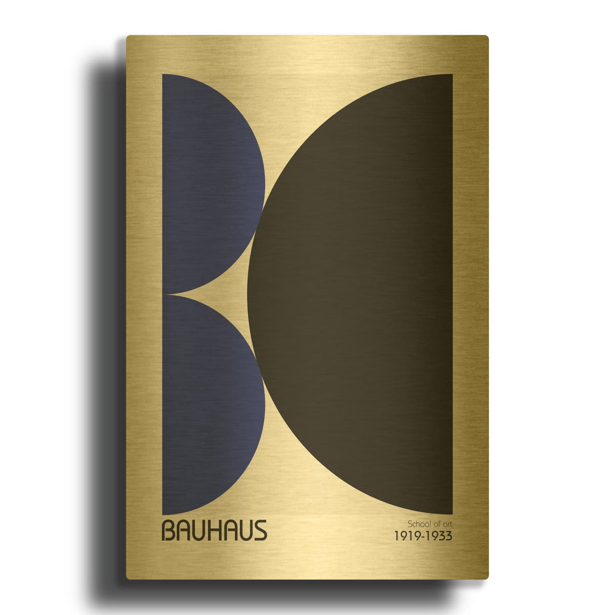'Bauhaus 3' By Design Fabrikken Gold Metal Wall Art