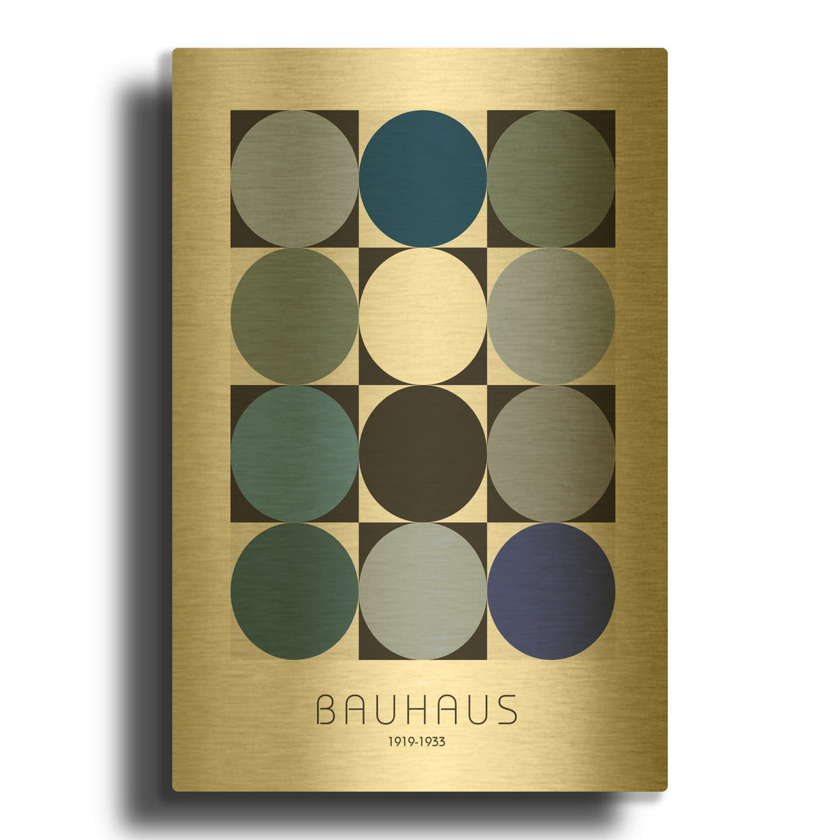 'Bauhaus 6' By Design Fabrikken Gold Metal Wall Art