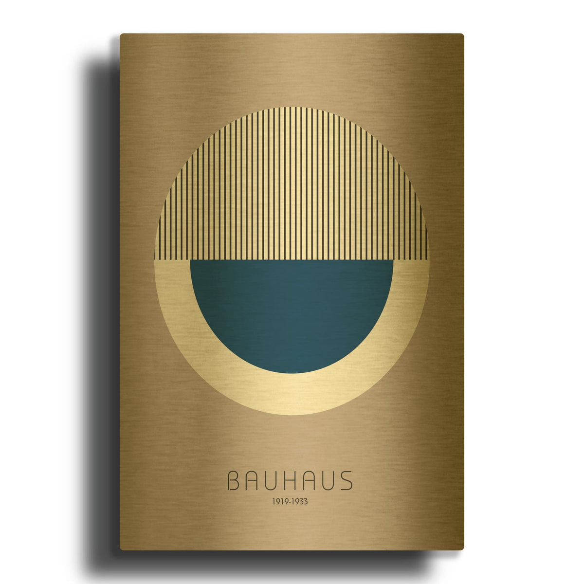 'Bauhaus 7' By Design Fabrikken Gold Metal Wall Art