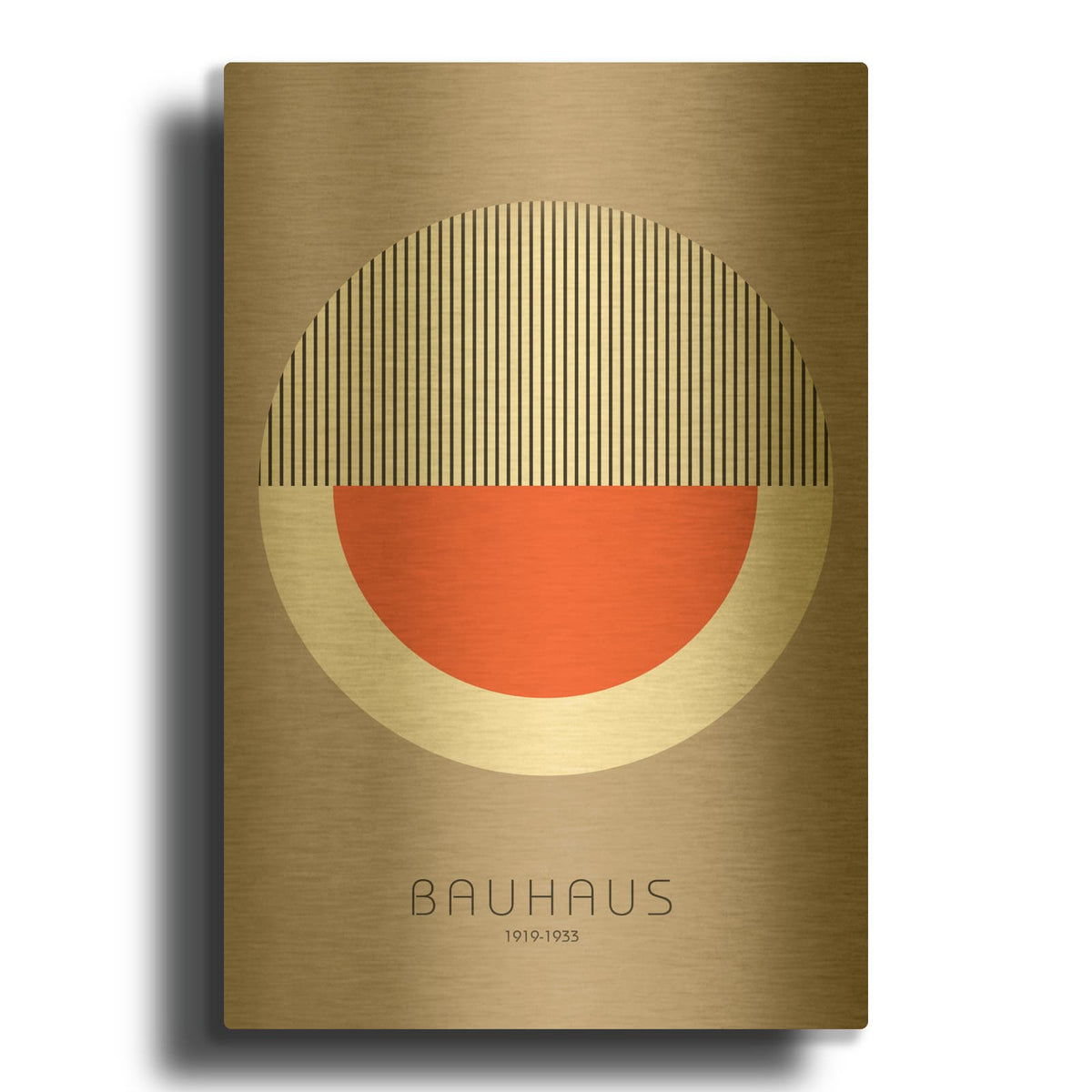'Bauhaus 9' By Design Fabrikken Gold Metal Wall Art