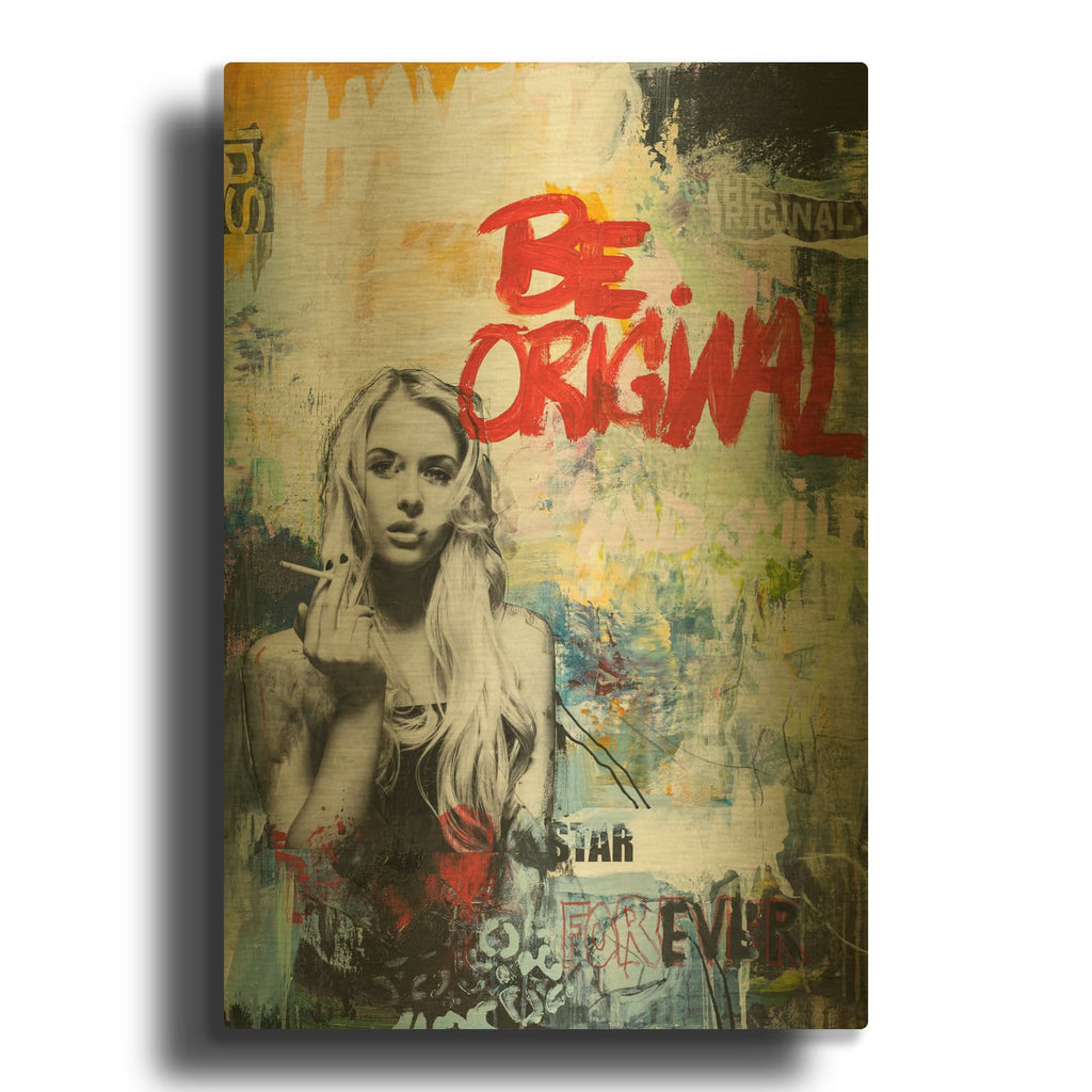 'Be Original' By Design Fabrikken Gold Metal Wall Art