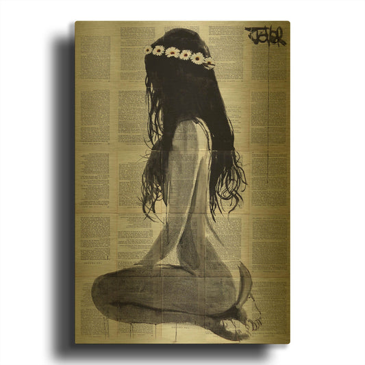 'Daisy Chain' By Loui Jover Gold Metal Wall Art
