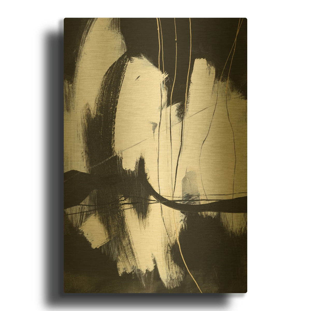 'Behind Lines' By Design Fabrikken Gold Metal Wall Art