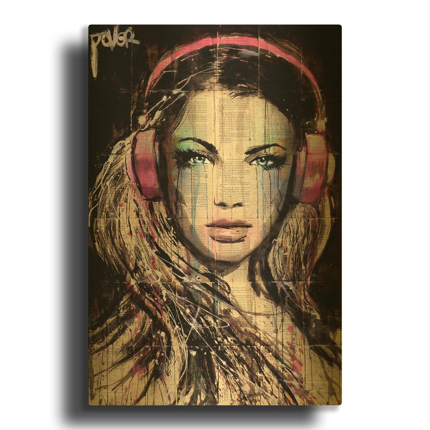 'DJ' By Loui Jover Gold Metal Wall Art