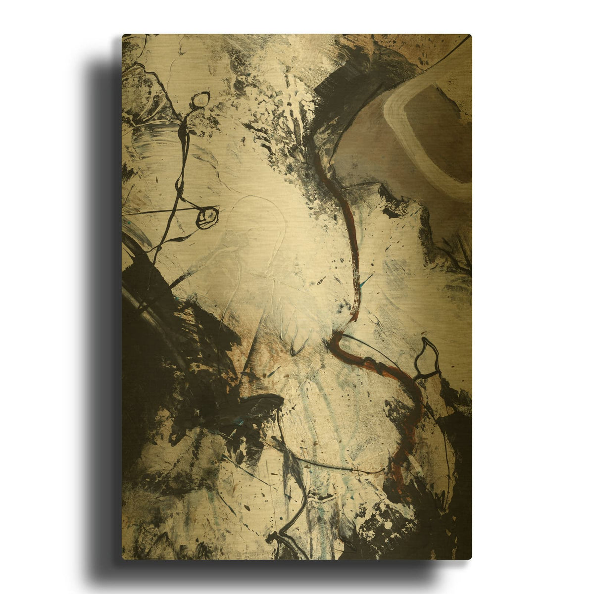'Black and White 3' By Design Fabrikken Gold Metal Wall Art