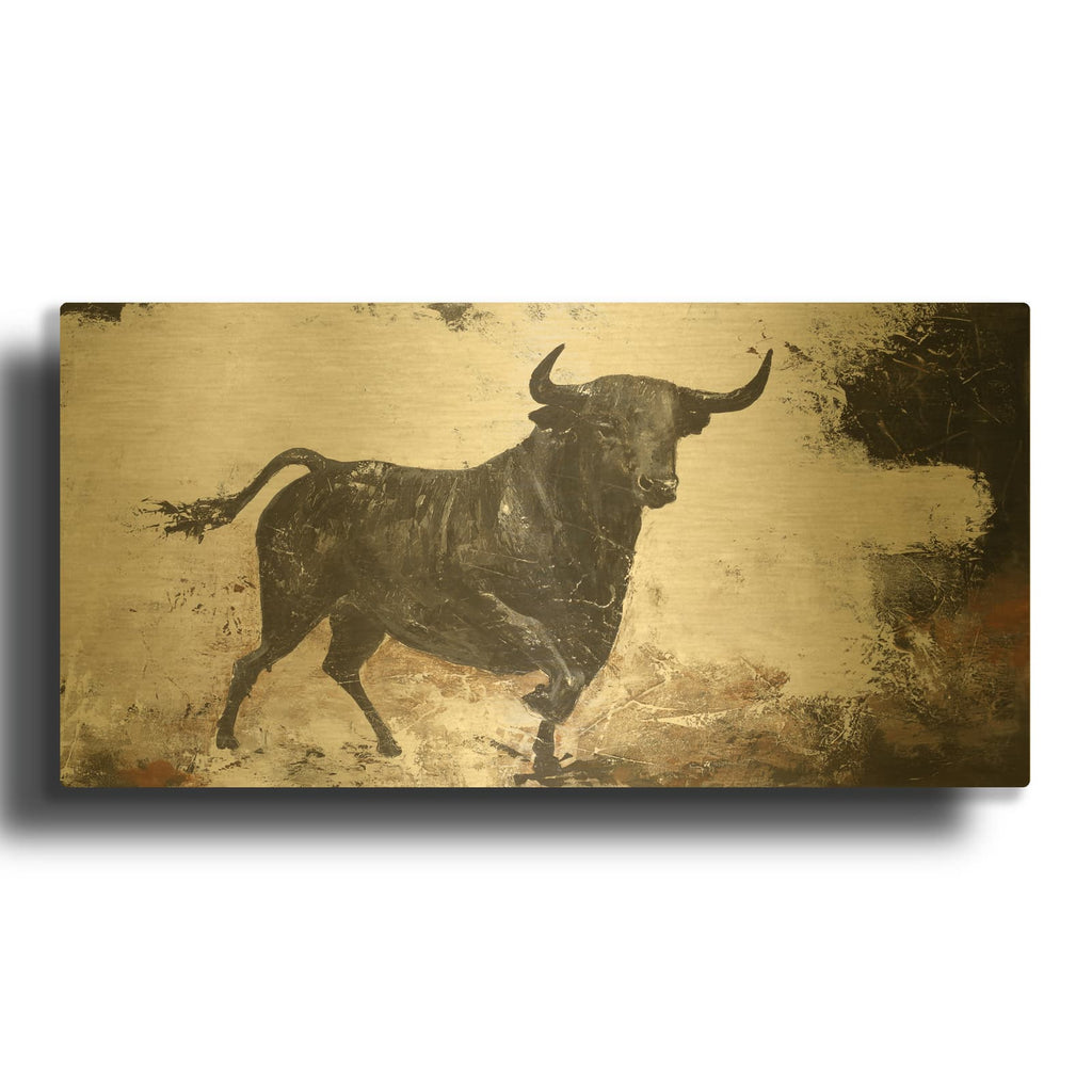 'Black Bull' By Design Fabrikken Gold Metal Wall Art