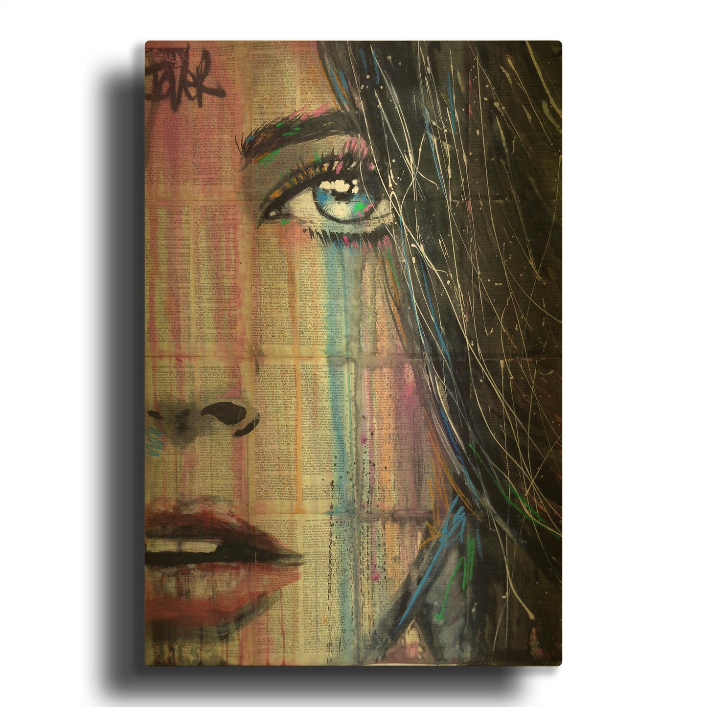 'Fahrenheit' By Loui Jover Gold Metal Wall Art