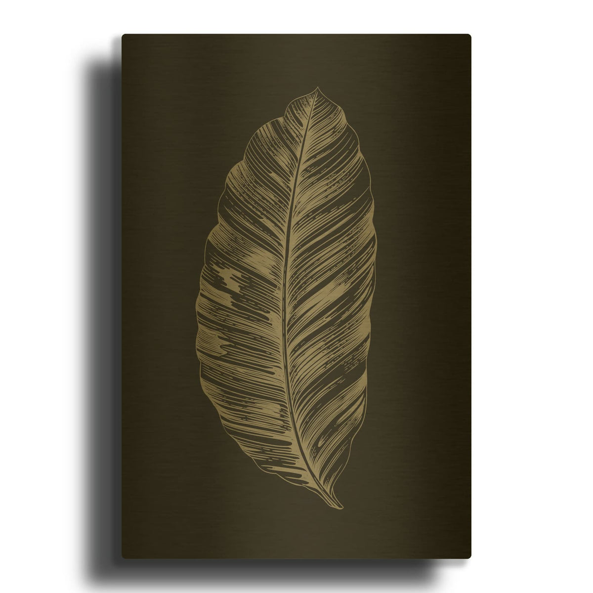 'Black Leaf' By Design Fabrikken Gold Metal Wall Art