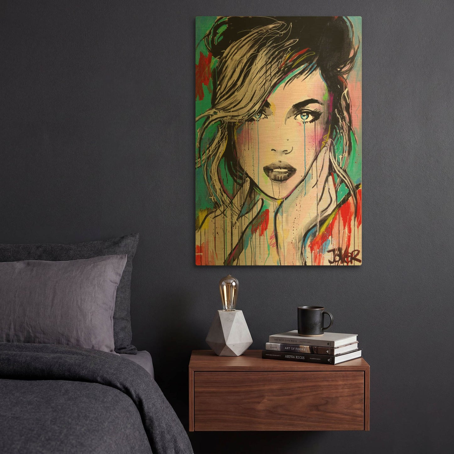 'Forever' By Loui Jover Gold Metal Wall Art