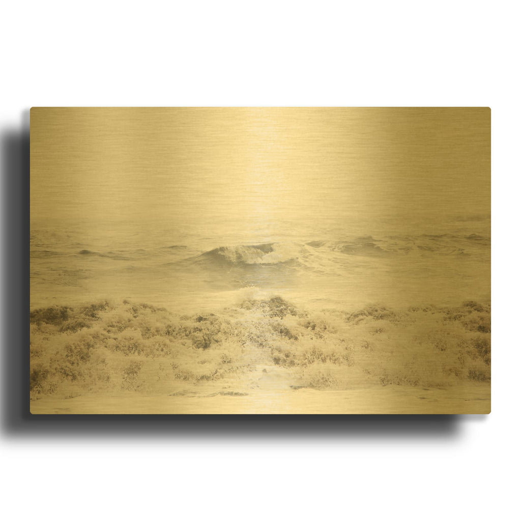 'Breaking Waves' By Design Fabrikken Gold Metal Wall Art