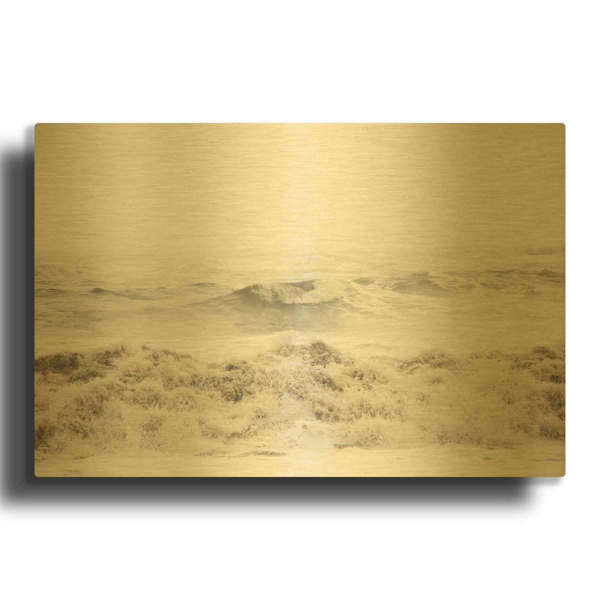 'Breaking Waves' By Design Fabrikken Gold Metal Wall Art