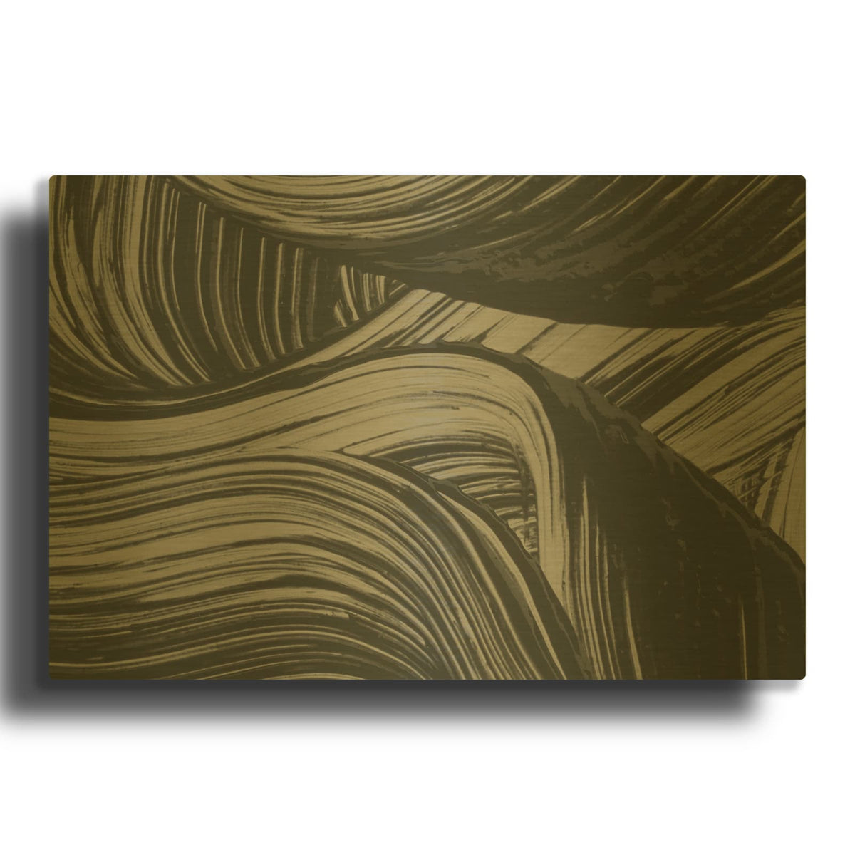 'Brushed 1' By Design Fabrikken Gold Metal Wall Art
