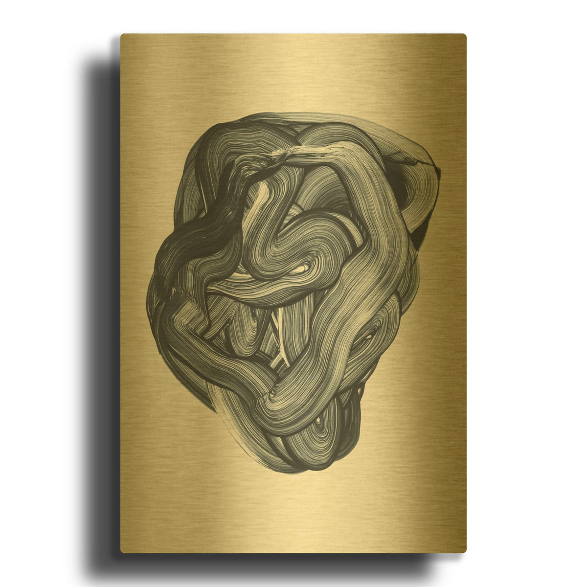 'Brushed 3' By Design Fabrikken Gold Metal Wall Art