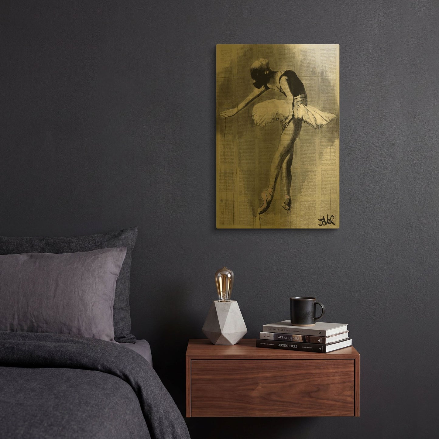 'Her Finest Hour' By Loui Jover Gold Metal Wall Art