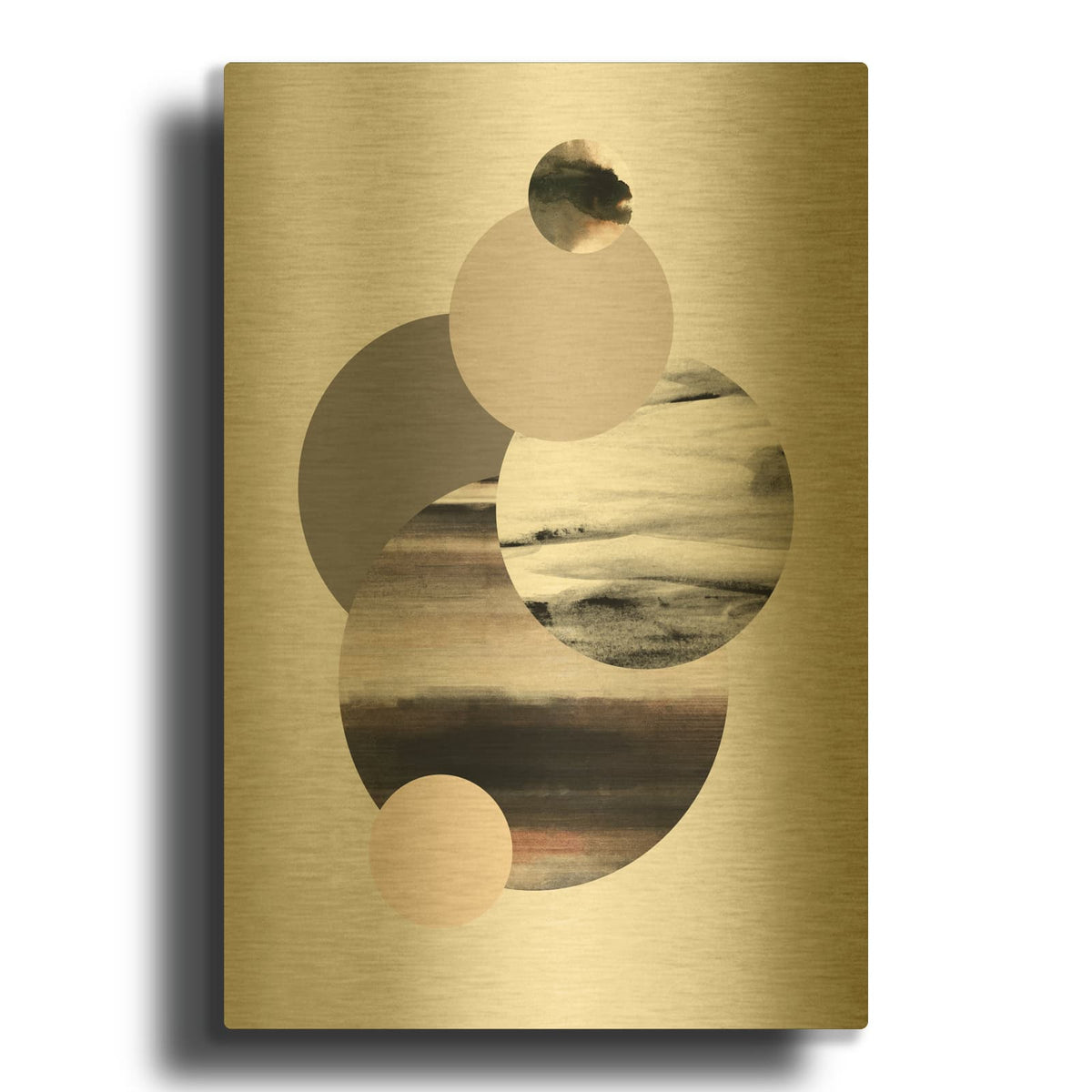 'Circles 1' By Design Fabrikken Gold Metal Wall Art