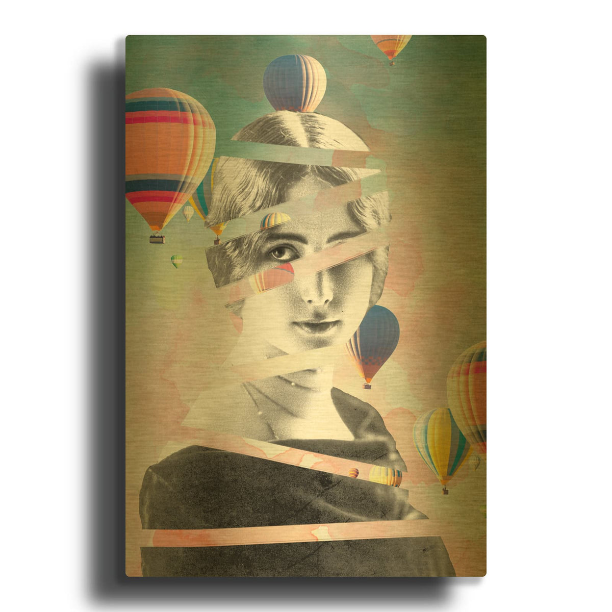 'Cleo De Merode Baloons' By Design Fabrikken Gold Metal Wall Art